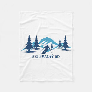 Ski Bradford Machusetts Ski Resort Skiing Skier  Fleece Blanket