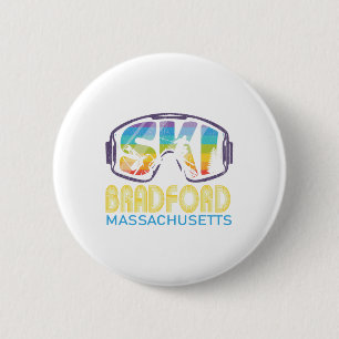 Ski Bradford Machusetts Skiing Vacation  6 Cm Round Badge