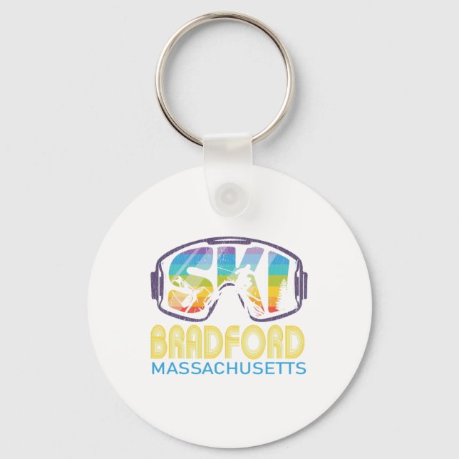 Ski Bradford Machusetts Skiing Vacation  Key Ring (Front)