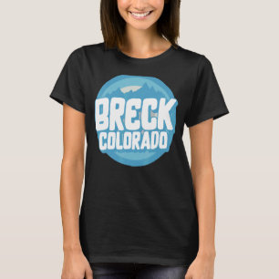 Ski Breck Colorado Souvenir Skiing Snowboard Vinta T-Shirt