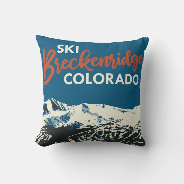 Ski Breckenridge Pillow (Front)