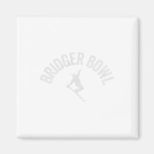 Ski Bridger Bowl Vintage Skiing Cool Montana Skier Magnet