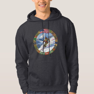 Ski Brighton, Utah, Man Skier Hoodie