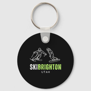 Ski Brighton Utah Skiing Snowboarding Resort Vacat Key Ring