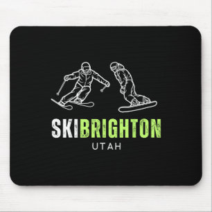 Ski Brighton Utah Skiing Snowboarding Resort Vacat Mouse Pad