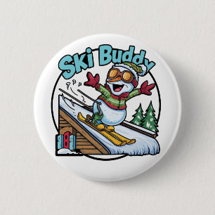 Ski Buddy 6 Cm Round Badge