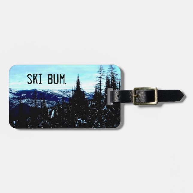 Ski Bum Luggage Tag (Front Horizontal)