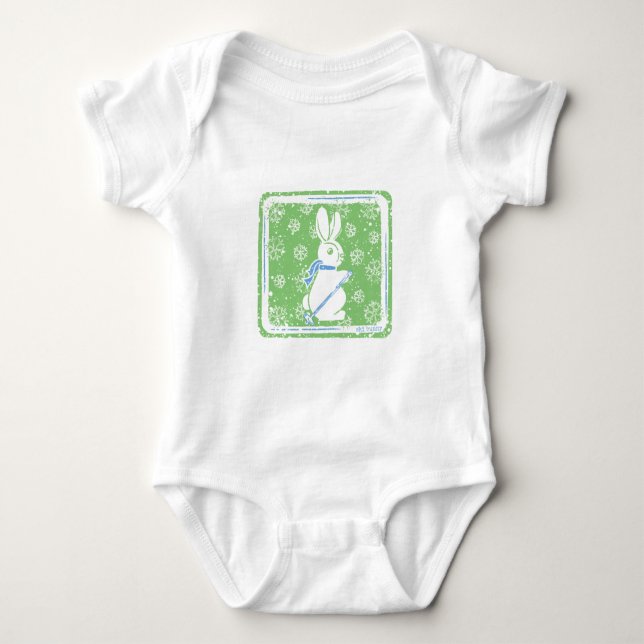 Ski Bunny Baby Bodysuit (Front)