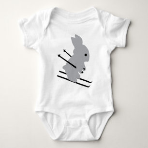 ski bunny icon baby bodysuit