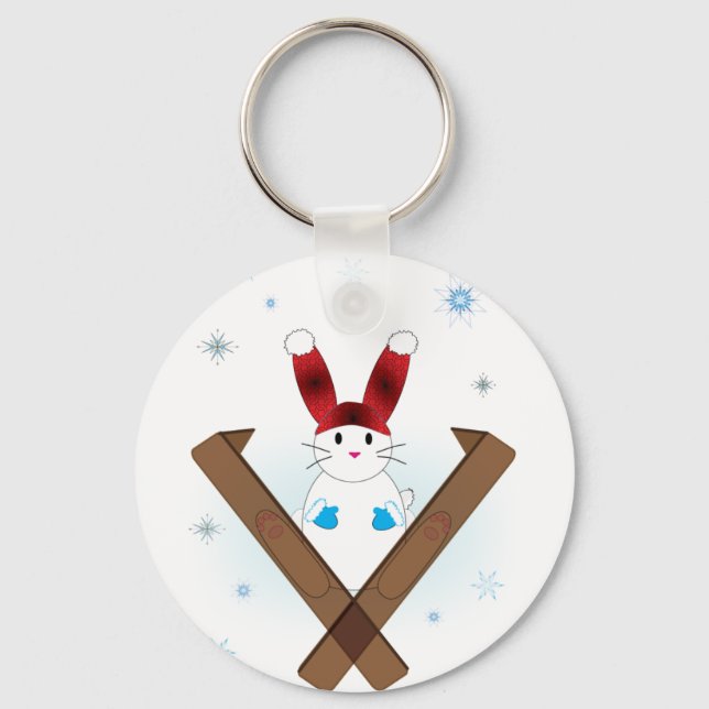 Ski Bunny Key Ring (Front)