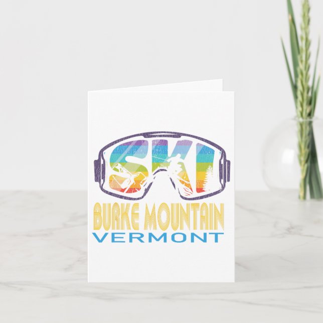 Ski Burke Mountain Vermont Skiing Vacation  Card (Front)