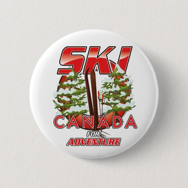 Ski Canada For adventure logo 6 Cm Round Badge (Front)
