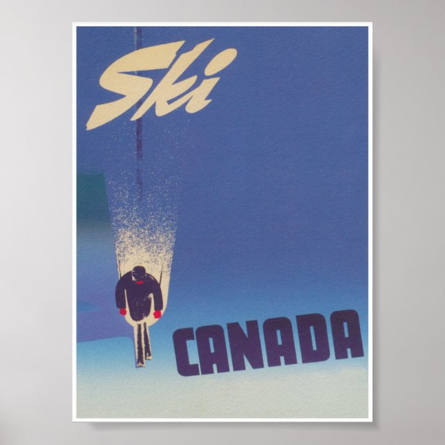 Ski Canada Vintage Travel Poster (Front)