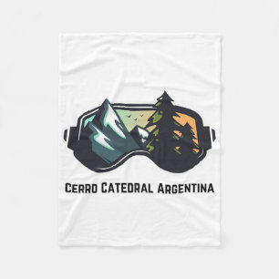 Ski Cerro Catedral Argentina Mountain Skiing T Men Fleece Blanket
