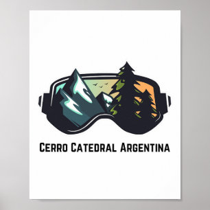 Ski Cerro Catedral Argentina Mountain Skiing T Men Poster