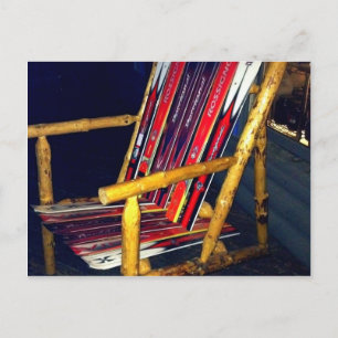 Ski Chair Cool Things to Make with Old Skis Postcard