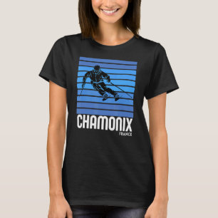 Ski Chamonix France Winter Sports Vintage Retro Sk T-Shirt
