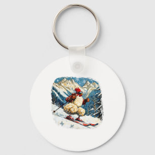 Ski Chickens 1  Key Ring