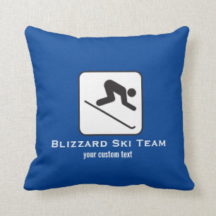 Ski Club Ski Team Custom Downhill Alpine Skiing Cushion