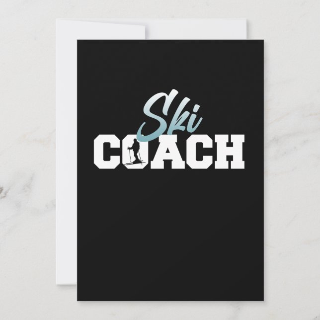 Ski Coach Skiing Skier Snowboard Winter Sports Thank You Card (Front)