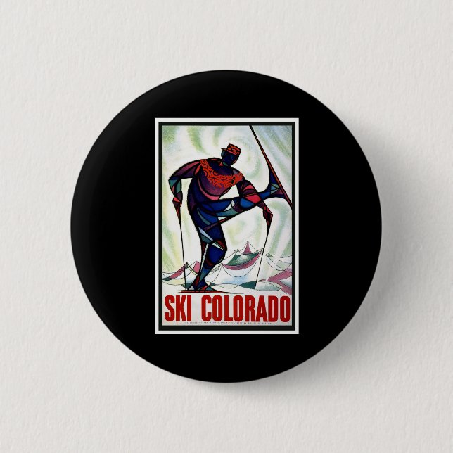 Ski Colorado 6 Cm Round Badge (Front)