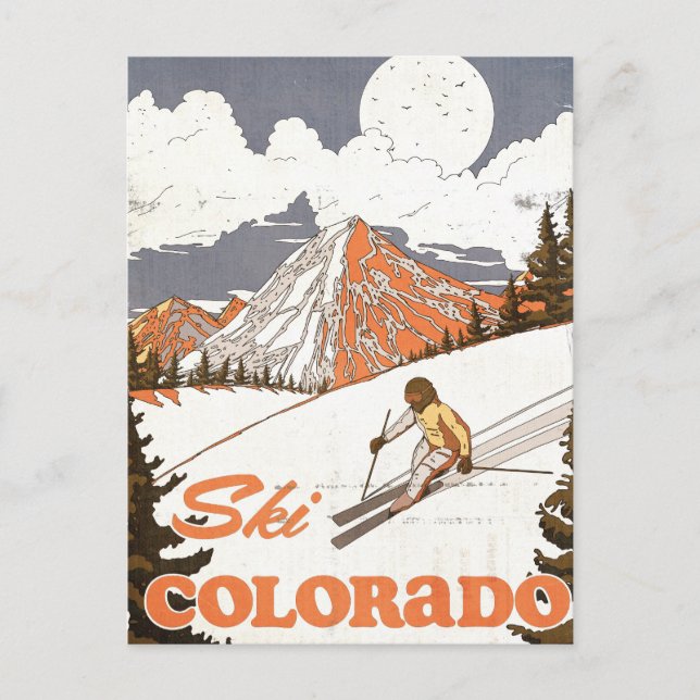 Ski Colorado Holiday Postcard (Front)