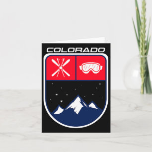 Ski Colorado Mountain Skiing Trail Skier Goggle Po Card