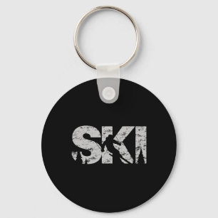 Ski Cool Skiing Style Alpine Skier Gift Women Men  Key Ring