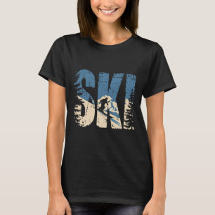 Ski Cool Skiing Style Alpine Skier Women Men Boy G T-Shirt