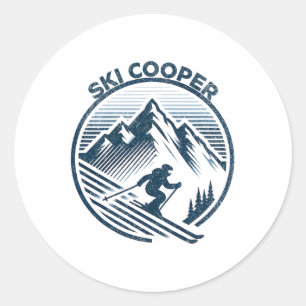 Ski Cooper Colorado Ski Resort Winter Skiing  Classic Round Sticker