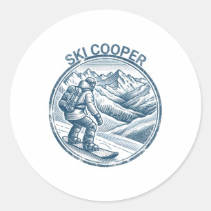 Ski Cooper Colorado Snowboarding Snowboarder Classic Round Sticker