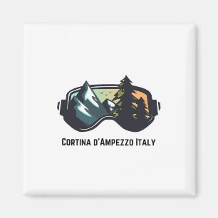 Ski Cortina D'ampezzo Italy Mountain Skiing T Men  Magnet