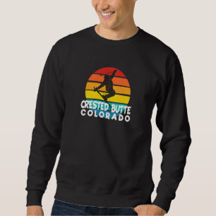 Ski Crested Butte 70s 80s Throwback Crested Butte  Sweatshirt