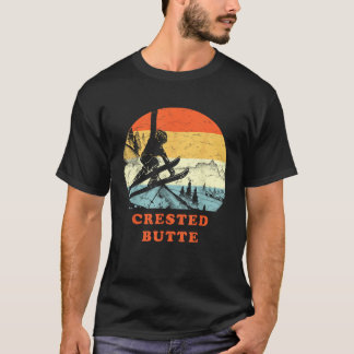 Ski Crested Butte Colorado Vintage Snow Skiing Vac T-Shirt