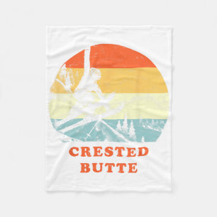 Ski Crested Butte Fleece Blanket