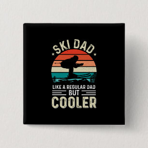 Ski Dad 15 Cm Square Badge