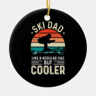 Ski Dad Ceramic Ornament