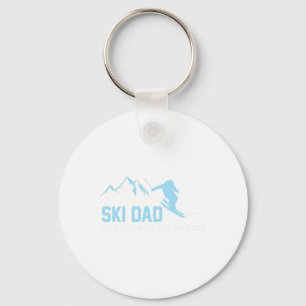 Ski Dad Funny Skiier Snowy Adventure Skiing Lovers Key Ring