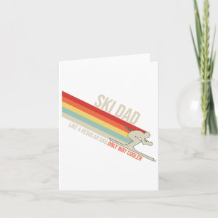 Ski Dad Funny Skiing Winter Card