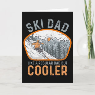 Ski Dad Funny Skiing Winter Sports Snow Skiing Fat Card