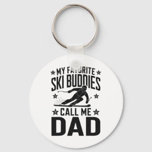 Ski Dad Humour Design Skiing Funny Skier  Key Ring