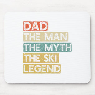 Ski Dad Legend Skiing Father's Day Skier  Mouse Pad