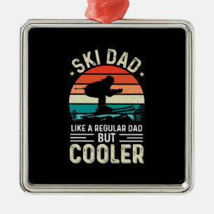 Ski Dad Metal Ornament