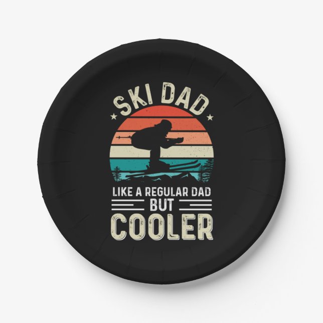 Ski Dad Paper Plate (Front)