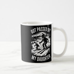 Ski Dad Ped By Daughter Funny Skiing Family Coffee Mug