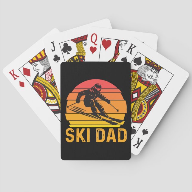 ski dad playing cards (Back)
