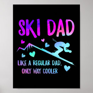 Ski Dad Skiing Daddy Papa Grandpa Cool Snowboardin Poster
