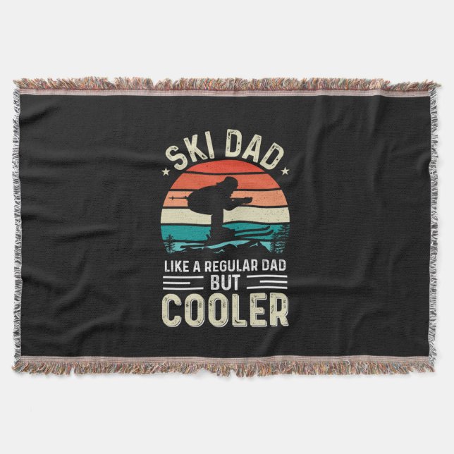 Ski Dad Throw Blanket (Front)