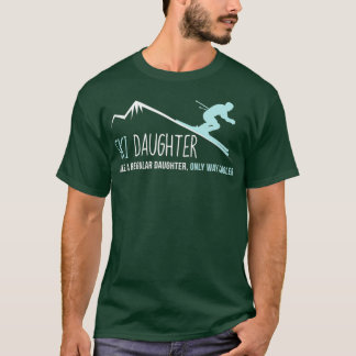Ski Daughter Funny Cute Winter Skiing Gift T-Shirt