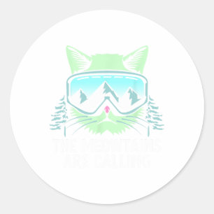 Ski Design For Men Women Skier Snowboard Goggle Sk Classic Round Sticker